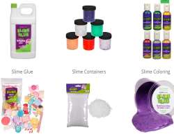 In addition to Maddie Rae's Slime Glue, she also has added other products to her collection including Slime Containers, Slime Charms, Slime Accessorie